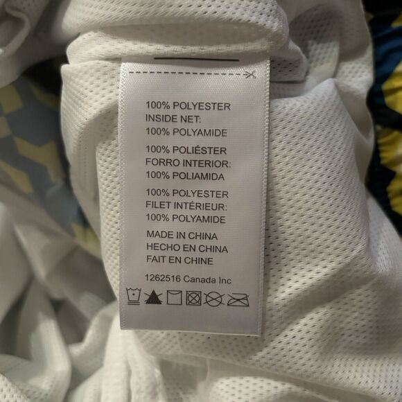 Psycho Bunny "Everett" Blue & Yellow Graphic Print Swim Trunks Size 1XLT NEW - Picture 7 of 10